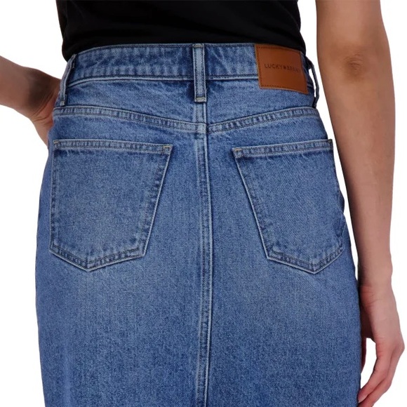 Lucky Brand Women's Midi Denim Skirt nwt - Picture 3 of 9